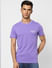 Purple Crew Neck T-shirt_399069+2