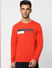 Red Logo Print Sweatshirt_399066+2