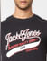 Black Logo Print Crew Neck T-shirt_399073+5