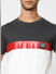 Black Colourblocked Crew Neck T-shirt_399074+6