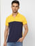 Yellow Colourblocked Polo T-shirt_399085+2
