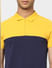 Yellow Colourblocked Polo T-shirt_399085+5