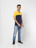 Yellow Colourblocked Polo T-shirt_399085+6