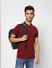 Red Contrast Tipping Polo T-shirt_399088+1