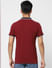 Red Contrast Tipping Polo T-shirt_399088+4