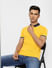 Yellow Contrast Tipping Polo T-shirt_399090+1
