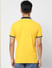 Yellow Contrast Tipping Polo T-shirt_399090+4