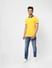 Yellow Contrast Tipping Polo T-shirt_399090+6