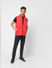Red Quilted Puffer Vest Jacket_399060+6