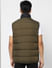 Olive Colourblocked Puffer Vest Jacket_399062+4