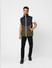 Olive Colourblocked Puffer Vest Jacket_399062+6
