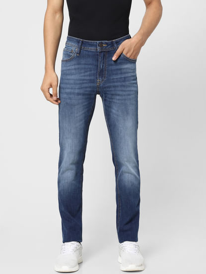 Blue Low Rise Faded Ben Skinny Jeans