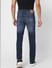 Dark Blue Low Rise Faded Ben Skinny Jeans_399035+4