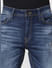 Dark Blue Low Rise Faded Ben Skinny Jeans_399035+5