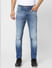 Blue Low Rise Distressed Glenn Slim Jeans_399055+2