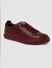 Maroon Leather Sneakers_399103+4