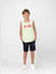 Boys Green Printed Sleeveless T-shirt_403596+6