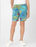 Boys Green Printed Shorts_403594+2