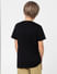 Boys Black Logo Print Crew Neck T-shirt_403583+4