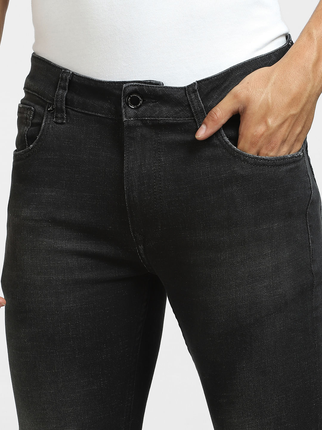 Gesture black narrow fit jeans - G3-MJE4421 | G3fashion.com