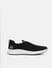 Black Knit Slip-On Sneakers_412569+2