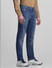 Blue Low Rise Distressed Ben Skinny Jeans_414398+2