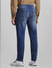 Blue Low Rise Distressed Ben Skinny Jeans_414398+3