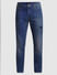 Blue Low Rise Distressed Ben Skinny Jeans_414398+6