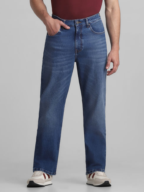 Blue High Rise Washed Ray Bootcut Jeans