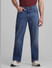 Blue High Rise Washed Ray Bootcut Jeans_414413+1