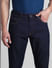 Dark Blue Mid Rise Clark Regular Fit Jeans_414414+4