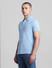 Blue Cotton Polo T-shirt_414426+3