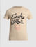 Brown Text Print Crew Neck T-shirt_414427+7