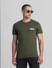 Green Cotton Crew Neck T-shirt_414430+1