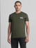 Green Cotton Crew Neck T-shirt_414430+2