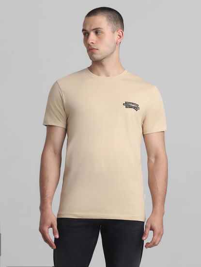 Light Brown Crew Neck T-shirt