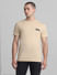 Light Brown Crew Neck T-shirt_414432+2