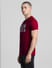 Red Logo Print Crew Neck T-shirt_414433+3