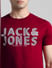 Red Logo Print Crew Neck T-shirt_414433+5