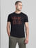 Black Logo Print Crew Neck T-shirt_414434+2