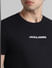 Black Logo Print Crew Neck T-shirt_414435+5