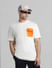 White Contrast Pocket Oversized T-shirt_414439+1
