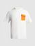 White Contrast Pocket Oversized T-shirt_414439+7