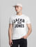 White Logo Print Crew Neck T-shirt_414443+1