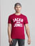 Red Logo Print Crew Neck T-shirt_414444+1