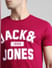 Red Logo Print Crew Neck T-shirt_414444+5