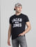 Black Logo Print Crew Neck T-shirt_414445+1