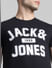 Black Logo Print Crew Neck T-shirt_414445+5
