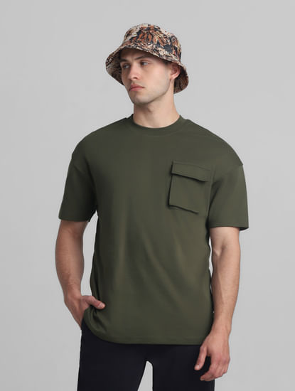 Green Oversized Crew Neck T-shirt