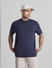 Blue Oversized Crew Neck T-shirt_414450+1